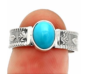 Sleeping Beauty Turquoise Ring size-8 SDR235630 R-1058, 6x8 mm