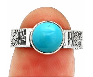 Sleeping Beauty Turquoise Ring size-7 SDR235635 R-1058, 8x8 mm