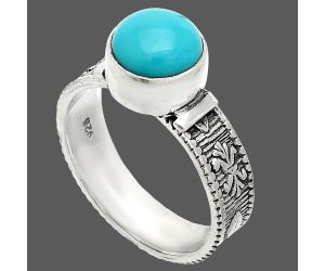Sleeping Beauty Turquoise Ring size-7 SDR235635 R-1058, 8x8 mm
