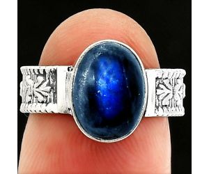 Blue Fire Labradorite Ring size-6 SDR235645 R-1058, 8x11 mm
