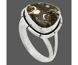 Turtella Jasper Ring size-7 SDR235712 R-1012, 12x12 mm