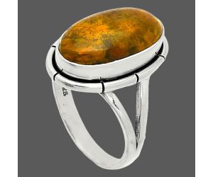 Red Moss Agate Ring size-8 SDR235719 R-1012, 9x17 mm