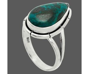Azurite Chrysocolla Ring size-8 SDR235731 R-1012, 9x17 mm