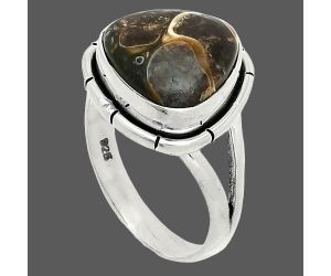 Turtella Jasper Ring size-7 SDR235732 R-1012, 12x12 mm