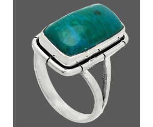 Azurite Chrysocolla Ring size-8 SDR235753 R-1012, 9x16 mm