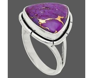 Copper Purple Turquoise Ring size-8 SDR235759 R-1012, 14x14 mm