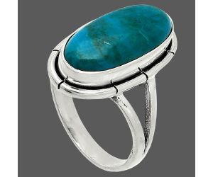 Azurite Chrysocolla Ring size-8 SDR235762 R-1012, 8x17 mm
