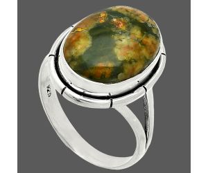 Rhyolite - Rainforest Jasper Ring size-9 SDR235765 R-1012, 12x16 mm