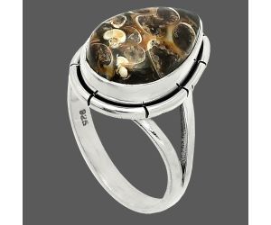 Turtella Jasper Ring size-8 SDR235766 R-1012, 10x16 mm
