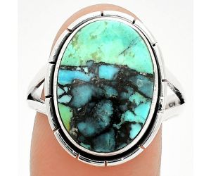 Lucky Charm Tibetan Turquoise Ring size-10 SDR235773 R-1012, 13x17 mm