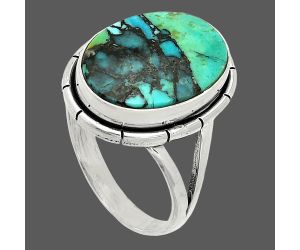 Lucky Charm Tibetan Turquoise Ring size-10 SDR235773 R-1012, 13x17 mm