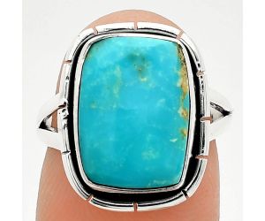 Natural Rare Turquoise Nevada Aztec Mt Ring size-6.5 SDR235775 R-1012, 10x14 mm