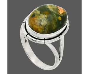 Rhyolite - Rainforest Jasper Ring size-9 SDR235776 R-1012, 12x16 mm