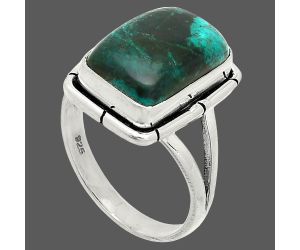 Azurite Chrysocolla Ring size-8 SDR235778 R-1012, 9x14 mm