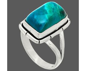 Azurite Chrysocolla Ring size-7 SDR235783 R-1012, 8x14 mm