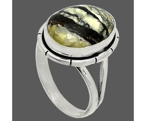Authentic White Buffalo Turquoise Nevada Ring size-8 SDR235797 R-1012, 11x15 mm