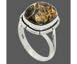 Turtella Jasper Ring size-8.5 SDR235814 R-1012, 12x13 mm