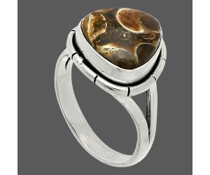 Turtella Jasper Ring size-6.5 SDR235822 R-1012, 11x11 mm