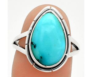 Natural Rare Turquoise Nevada Aztec Mt Ring size-8 SDR235823 R-1012, 10x15 mm