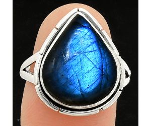 Blue Fire Labradorite Ring size-9 SDR235885 R-1012, 13x16 mm