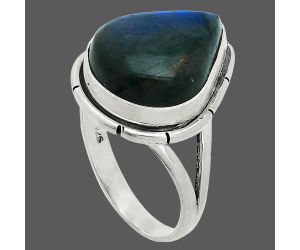 Blue Fire Labradorite Ring size-9 SDR235885 R-1012, 13x16 mm