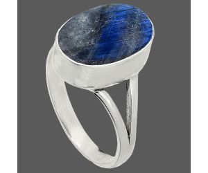 Faceted Blue Fire Labradorite Ring size-9.5 SDR235904 R-1002, 10x15 mm