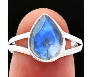 Faceted Rainbow Moonstone Ring size-8 SDR235942 R-1002, 9x12 mm