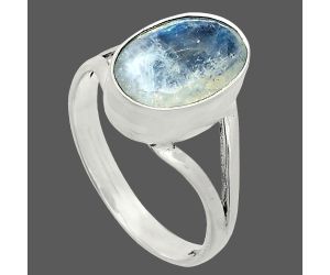 Faceted Rainbow Moonstone Ring size-9 SDR235967 R-1002, 8x12 mm