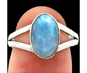 Faceted Rainbow Moonstone Ring size-7 SDR235970 R-1002, 7x11 mm