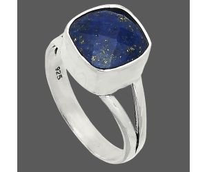 Faceted Lapis Lazuli Ring size-7 SDR235986 R-1002, 9x9 mm