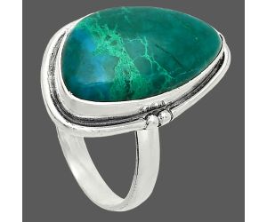 Azurite Chrysocolla Ring size-9 SDR235996 R-1175, 12x21 mm