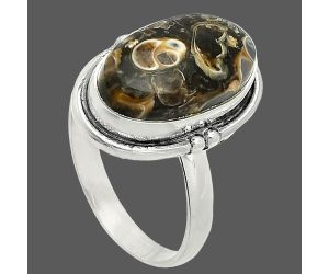 Turtella Jasper Ring size-9 SDR236013 R-1175, 9x16 mm