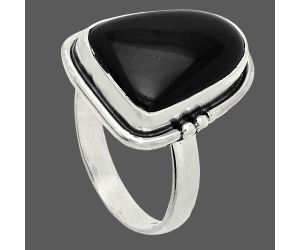 Black Onyx Ring size-8 SDR236022 R-1175, 12x16 mm