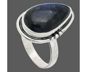 Blue Fire Labradorite Ring size-8 SDR236048 R-1175, 11x18 mm