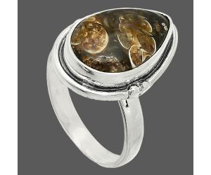 Turtella Jasper Ring size-7 SDR236055 R-1175, 10x16 mm
