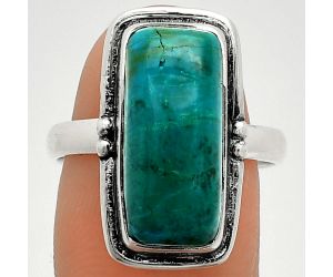 Azurite Chrysocolla Ring size-9 SDR236062 R-1175, 8x18 mm