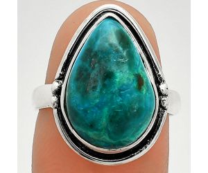Azurite Chrysocolla Ring size-7 SDR236064 R-1175, 11x17 mm