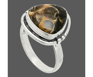 Turtella Jasper Ring size-7 SDR236070 R-1175, 12x12 mm