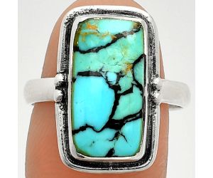Lucky Charm Tibetan Turquoise Ring size-9 SDR236121 R-1175, 9x17 mm