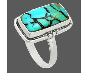 Lucky Charm Tibetan Turquoise Ring size-9 SDR236121 R-1175, 9x17 mm