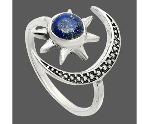Star Moon - Lapis Lazuli Ring size-8 SDR236164 R-1015, 6x6 mm