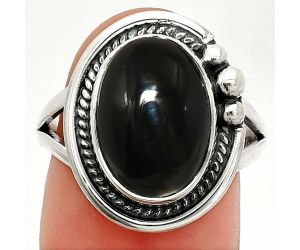 Black Onyx Ring size-8 SDR236259 R-1148, 10x14 mm