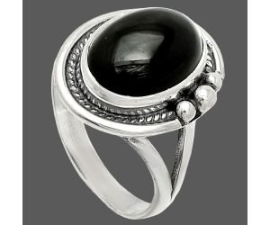 Black Onyx Ring size-8 SDR236259 R-1148, 10x14 mm