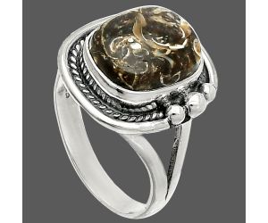 Turtella Jasper Ring size-8 SDR236267 R-1148, 10x12 mm