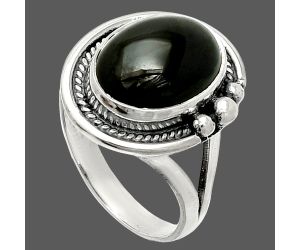 Black Onyx Ring size-8 SDR236281 R-1148, 10x14 mm