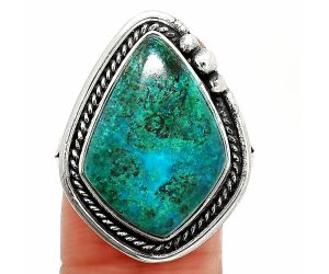 Azurite Chrysocolla Ring size-10 SDR236293 R-1148, 15x21 mm