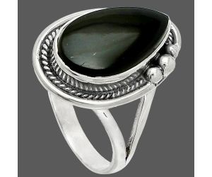 Black Onyx Ring size-8 SDR236296 R-1148, 10x17 mm
