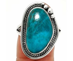 Azurite Chrysocolla Ring size-9 SDR236391 R-1148, 12x20 mm