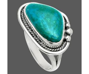 Azurite Chrysocolla Ring size-8 SDR236395 R-1148, 11x18 mm