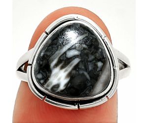 Mexican Cabbing Fossil Ring size-7 SDR236410 R-1012, 12x12 mm